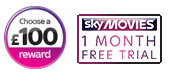 Sky Movies - one month free trial & £100 reward of your choice